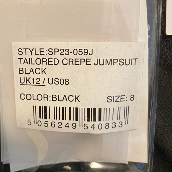 Self-Portrait Tailored Crepe Cigarette Jumpsuit - Picture 15 of 16